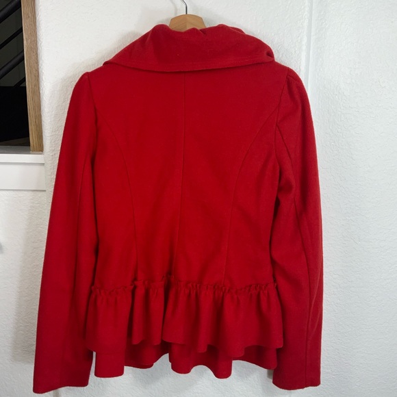 Ryu Ruffled Red Coat/Jacket - Picture 6 of 7